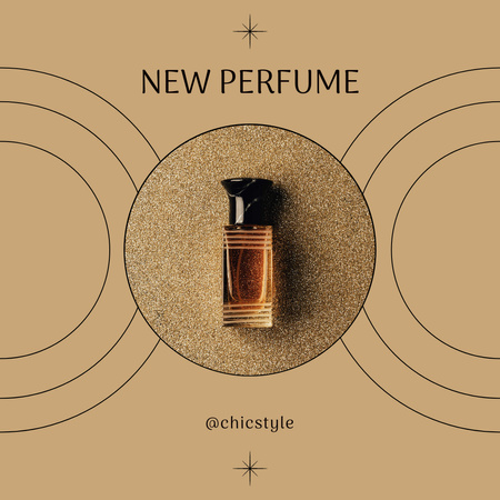 New Perfume Promotion Elegant Beige Instagram Design Template