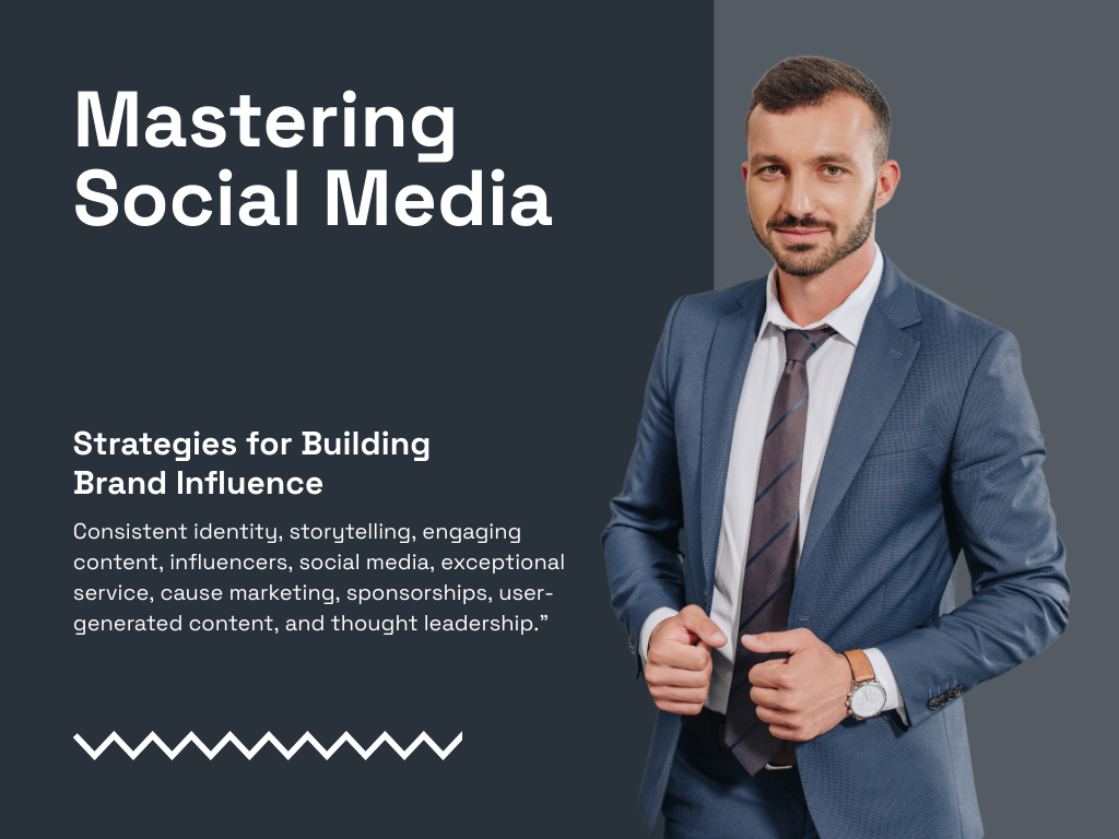 Mastering Social Media Strategy For Brand Growth Presentation Tasarım Şablonu