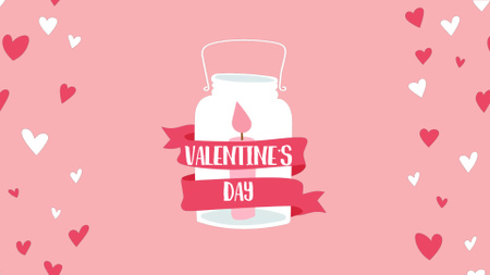 Candle in jar for Valentine's Day Full HD video Design Template