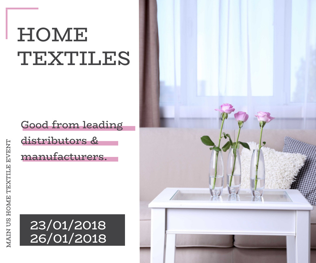Home textiles global tradeshow Large Rectangle tervezősablon