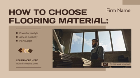 Ajuda essencial na escolha do material para pisos Full HD video Modelo de Design