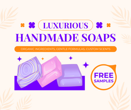 Fragrant Handmade Soap of Luxury Quality Facebook Design Template
