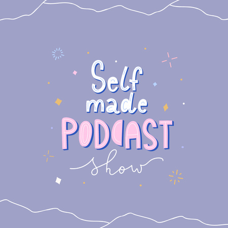 Self-made Podcast Announcement Instagram Modelo de Design