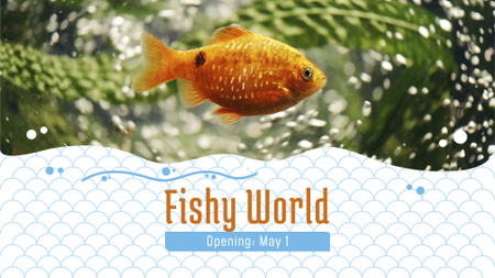 Designvorlage goldfische schwimmen unter wasser für FB event cover