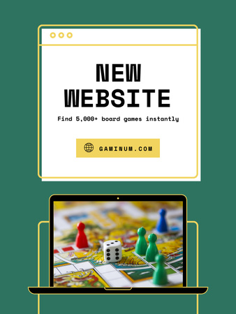 Website Ad with Board Game Poster US Design Template