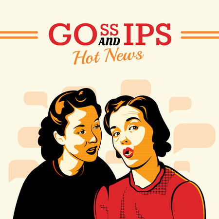Hot news with Gossips Instagram – шаблон для дизайна