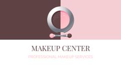 Makeup Center Ad with Eye Shadow and Applicator