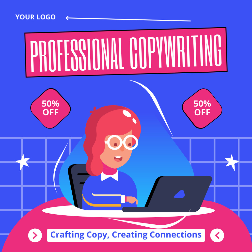 Refined Copywriting Service Offer With Discounts Instagram – шаблон для дизайна