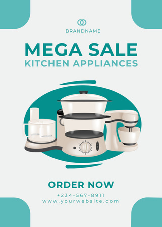 Kitchen Appliances Mega Sale Flayer Design Template