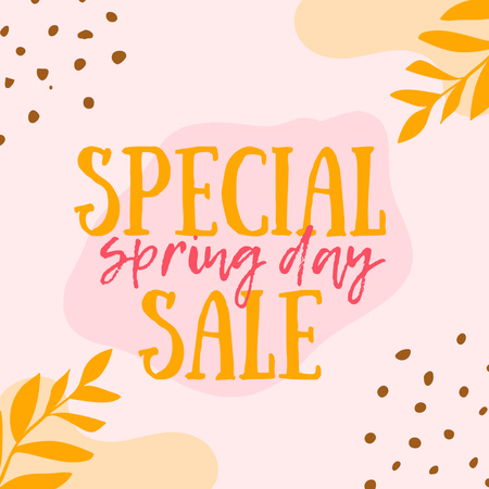 Plantilla de diseño de Special Spring Sale Announcement Instagram 