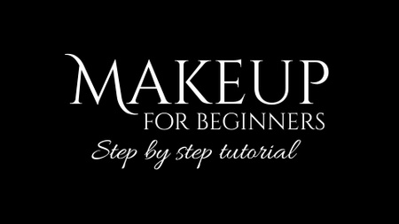 Plantilla de diseño de Vlog con tutoriales de maquillaje para principiantes YouTube intro 