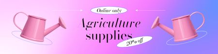 Agriculture Supplies Sale Twitter Design Template