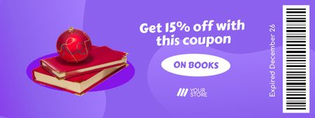 Template di design New Year Discount Offer on Books Coupon