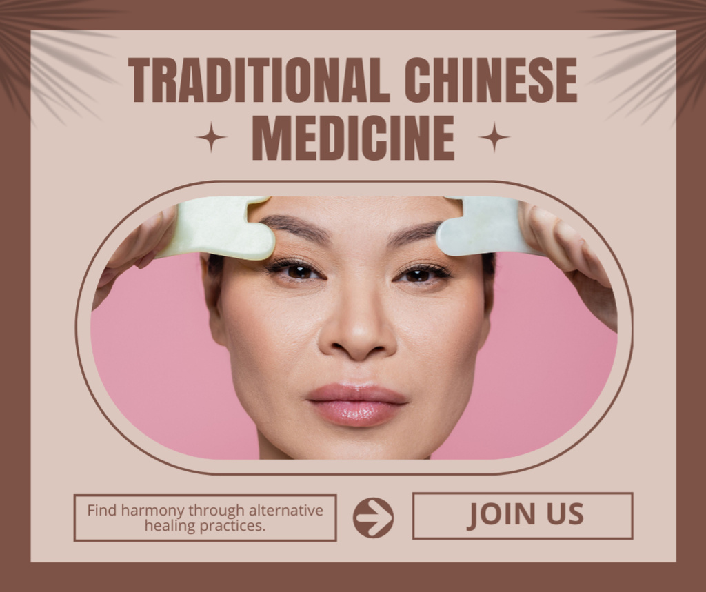 Traditional Chinese Medicine Practices Offer Facebook Design Template