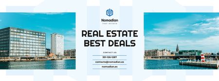 Designvorlage Real Estate Agency Offer für Facebook cover