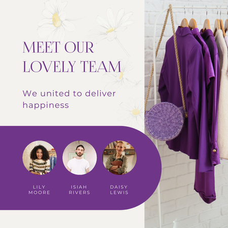 Clothes Delivering Small Business Team Animated Post Design Template