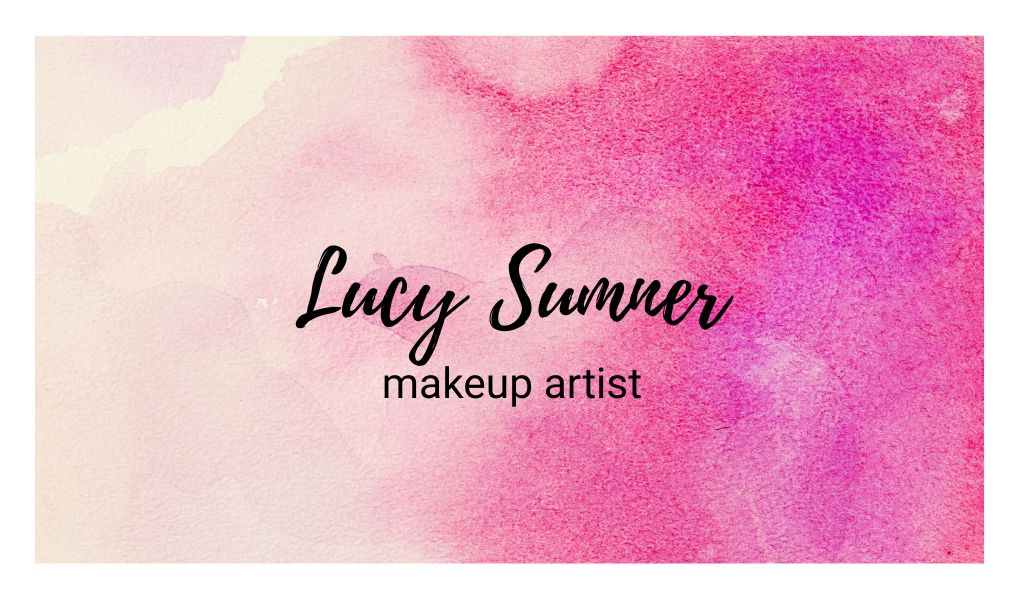 Platilla de diseño Makeup Artist Services with Colorful Paint Blots Business card