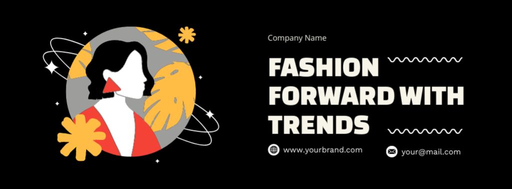 Clothing Trends and Style Consultancy Facebook cover Modelo de Design