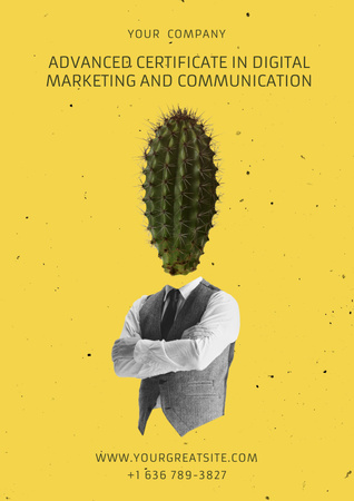 Designvorlage Digital Marketing Courses Ad für Poster
