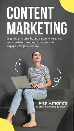 Competent Content Marketing Assistance Offer Instagram Story Modelo de Design