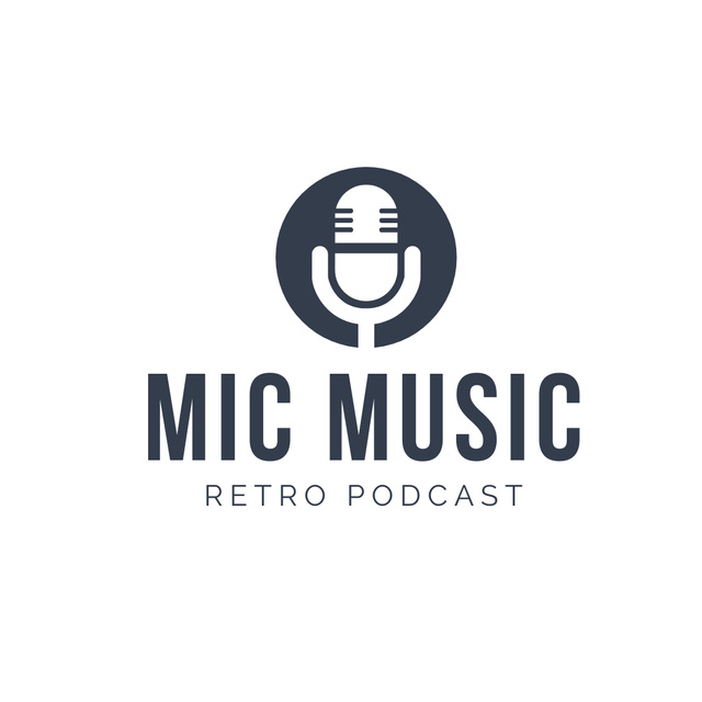 Plantilla de diseño de Retro Podcast Emblem Logo 1080x1080px 