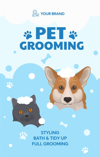 Designvorlage Pet Bathing and Grooming für IGTV Cover