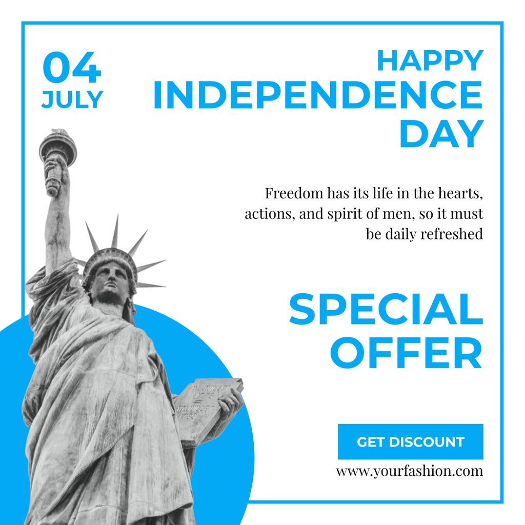 Special Offer on 4th of July Instagram Πρότυπο σχεδίασης