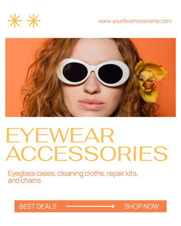 Melhores ofertas de descontos em óculos de sol elegantes para mulheres Instagram Post Vertical Modelo de Design