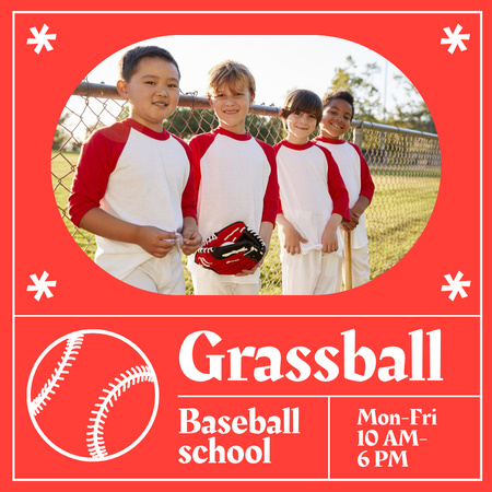 Szablon projektu Baseball for Kids Instagram