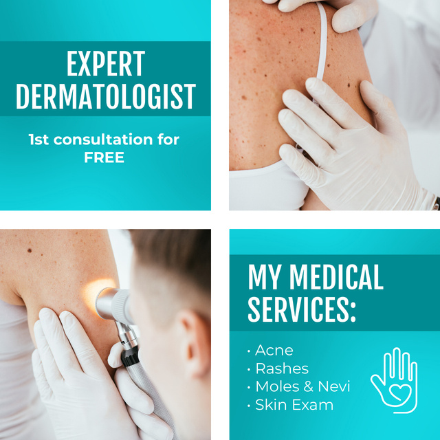 Template di design Expert Dermatologist Medical Services Offer Animated Post