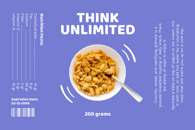 Corn Flakes Retail Label – шаблон для дизайну