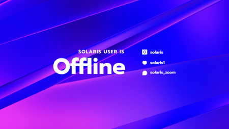 Stream Ad with Gradient Circles Twitch Offline Banner Design Template