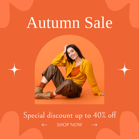 Designvorlage Spezieller Herbst-Sale für stilvolle Looks für Instagram AD