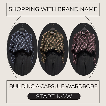 Fashion Blog about Capsule Wardrobe Animated Post Design Template