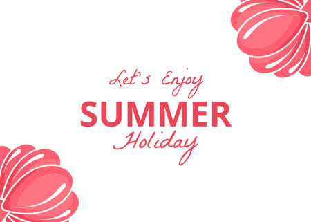 Let's Enjoy Summer Holiday Postcard 5x7in Design Template