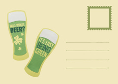 St. Patrick's Day Greetings with Beer Glasses