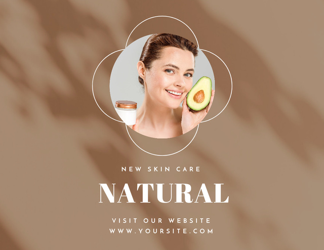 Moisturizing Skincare Cream Promotion In Brown Flyer 8.5x11in Horizontal Šablona návrhu