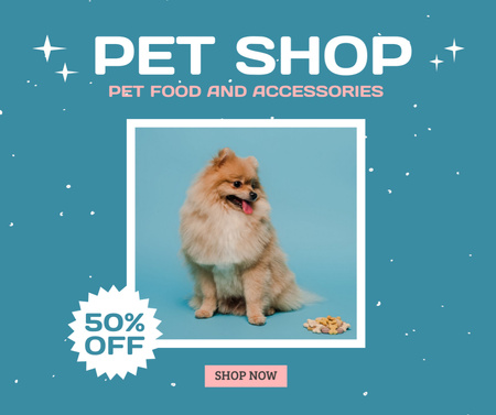 Platilla de diseño Pet Shop Discount Sale Facebook