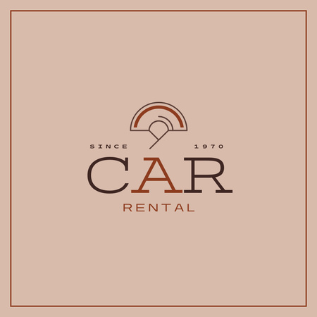 Plantilla de diseño de alquiler de coches ad Logo 
