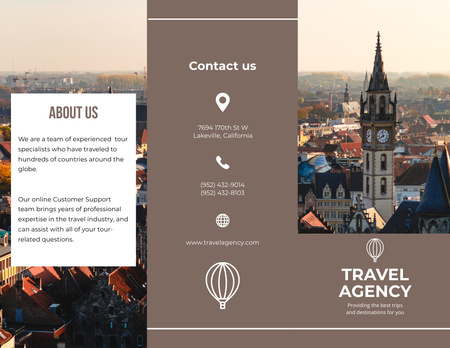Travel Agency Services Offer Brochure 8.5x11in Design Template