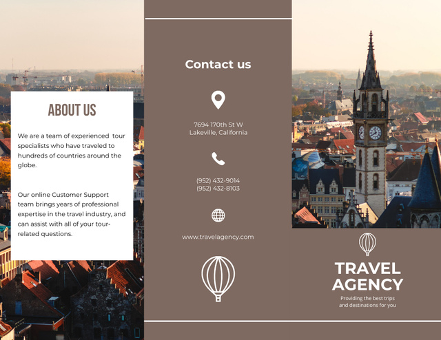 Szablon projektu Travel Agency Services Offer Brochure 8.5x11in