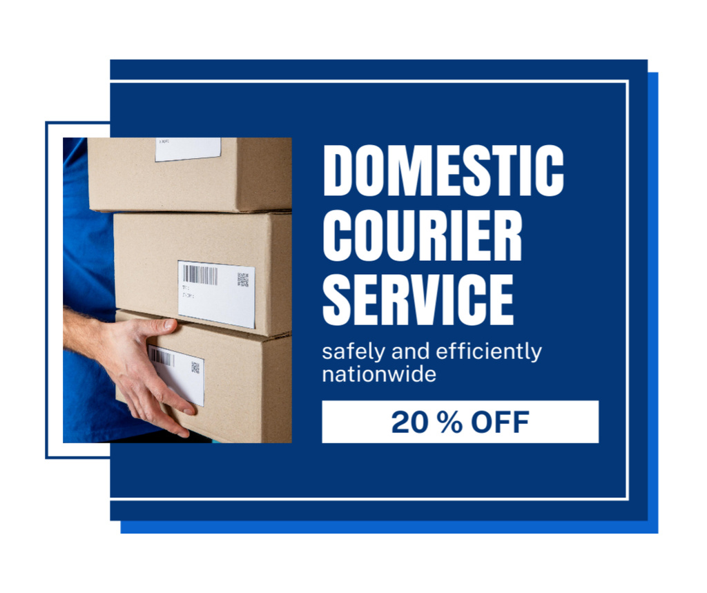 Nationwide Courier Services Facebook Design Template