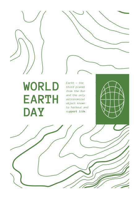 World Earth Day Event Announcement Poster 28x40in – шаблон для дизайна