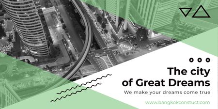 Real Estate ad City Traffic View Image Design Template