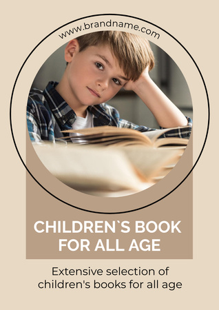 Offering Children's Books for All Ages Poster A3 Design Template