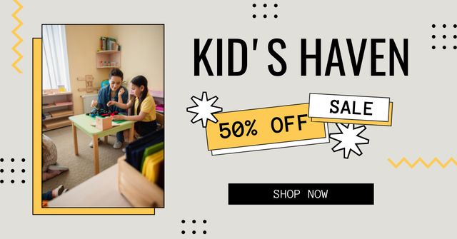 Sale Announcement  in Children's Haven Facebook ADデザインテンプレート