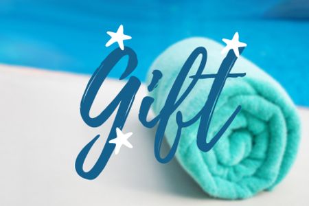 Towel near Pool Gift Certificate – шаблон для дизайна