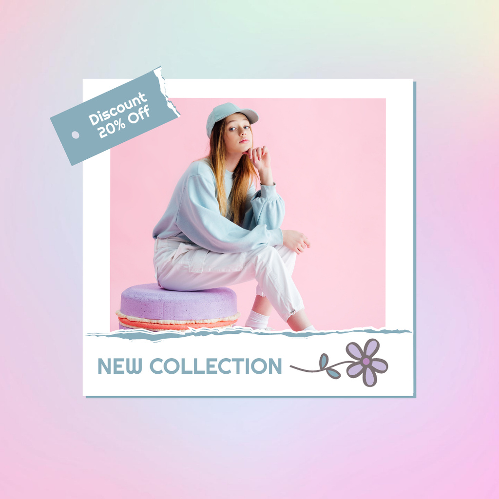 Fashion Collection for Women on Gradient Instagramデザインテンプレート
