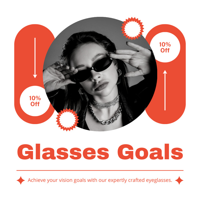 Designvorlage Exclusive Discount on Women's Sunglasses für Instagram