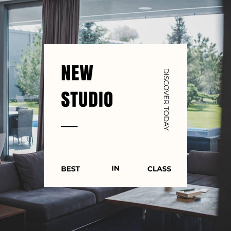 Studio Apartment for Real Estate offer Instagram tervezősablon